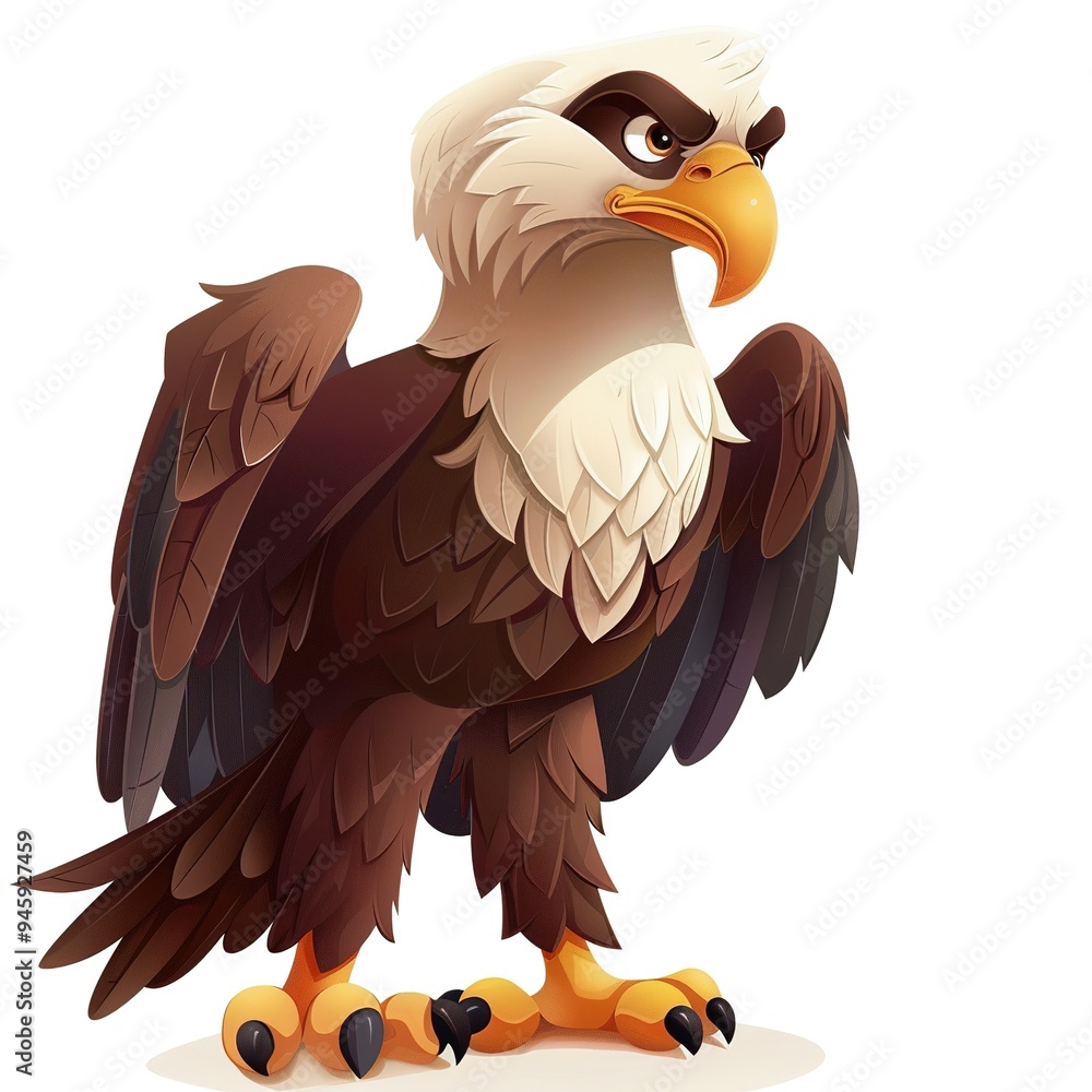 Eagle Spirit animal cartoon isolated whitebackground 16:9 Eagle Spirit animal cartoon isolated whitebackground 16:9