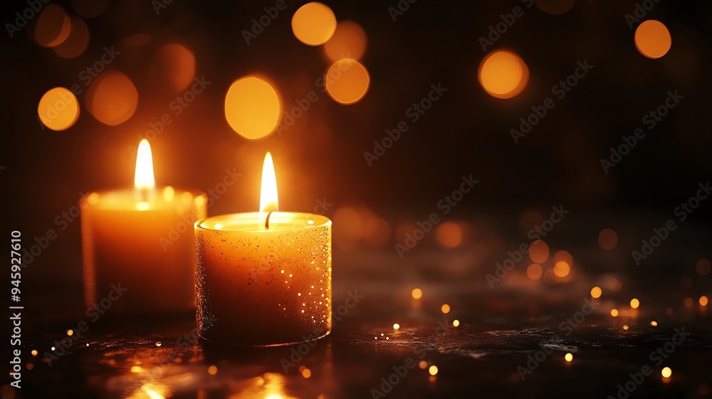 Warm and cozy candlelight ambiance with soft, glowing lights in the background. Perfect for relaxation and peaceful moments. Warm and cozy candlelight ambiance with soft, glowing lights in the background. Perfect for relaxation and peaceful moments.