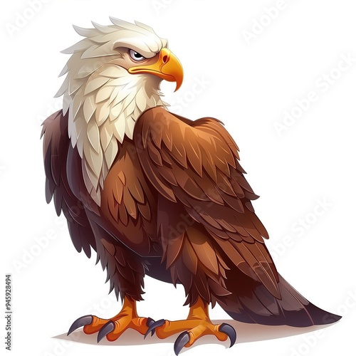 Eagle Light element animal cartoon isolated whitebackground 16:9