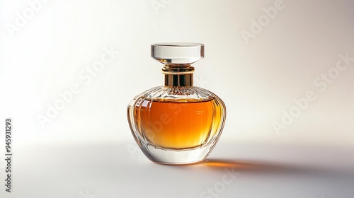 Elegant Luxury Perfume Bottle on White Background