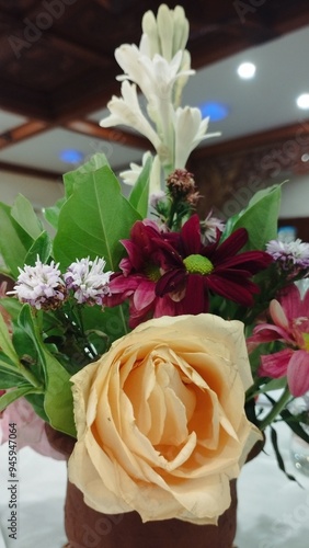 Bali Indonesia: vase of roses