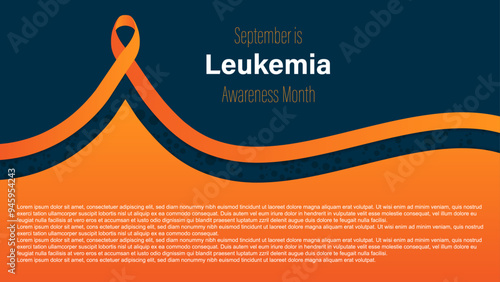 Leukemia Awareness Month, observed every September, vector illustration.