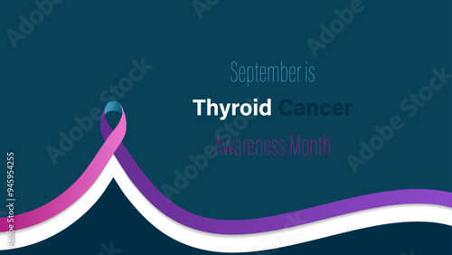 Thyroid Cancer Awareness Month, vector illustration.