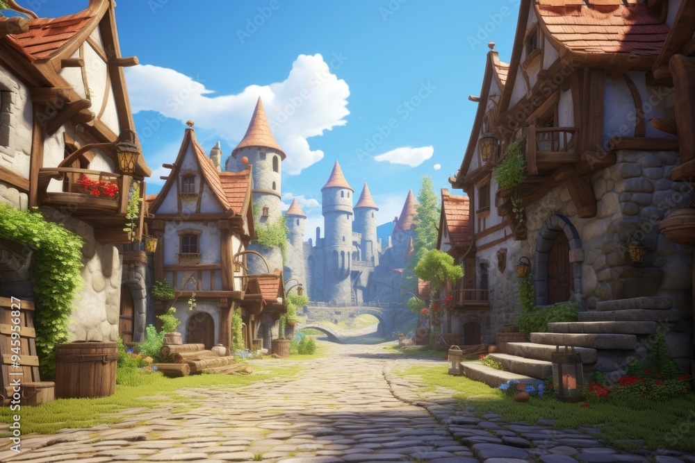 Village architecture landscape outdoors. Village architecture landscape outdoors.