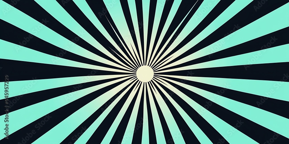 Sunburst black and Cyan retro groovy background presentation design Sunburst black and Cyan retro groovy background presentation design