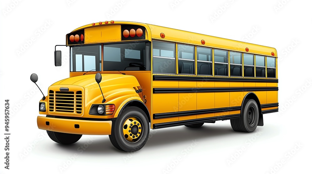 A bright yellow school bus, perfect for educational themes, transportation projects, or child-related illustrations. A bright yellow school bus, perfect for educational themes, transportation projects, or child-related illustrations.