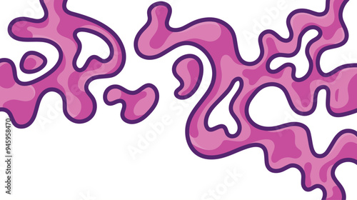 Vector Illustration of colorful liquid and fluid abstract cartoon