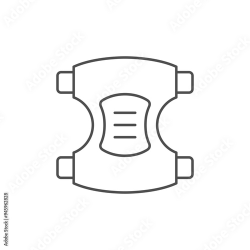 Open diaper line outline icon