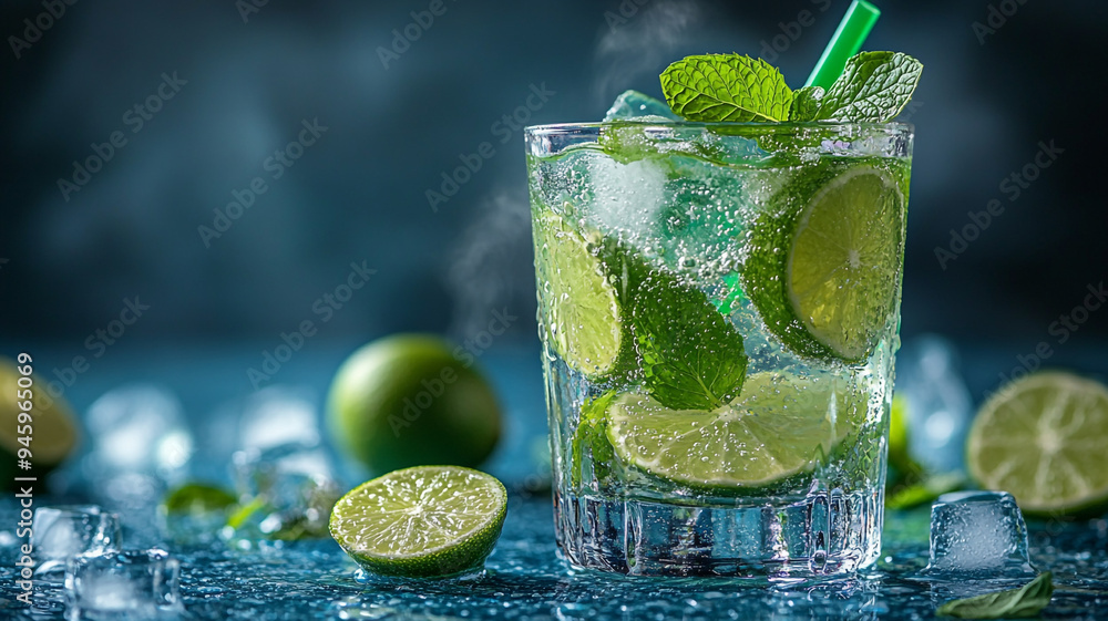 mojito cocktail on black mojito cocktail on black