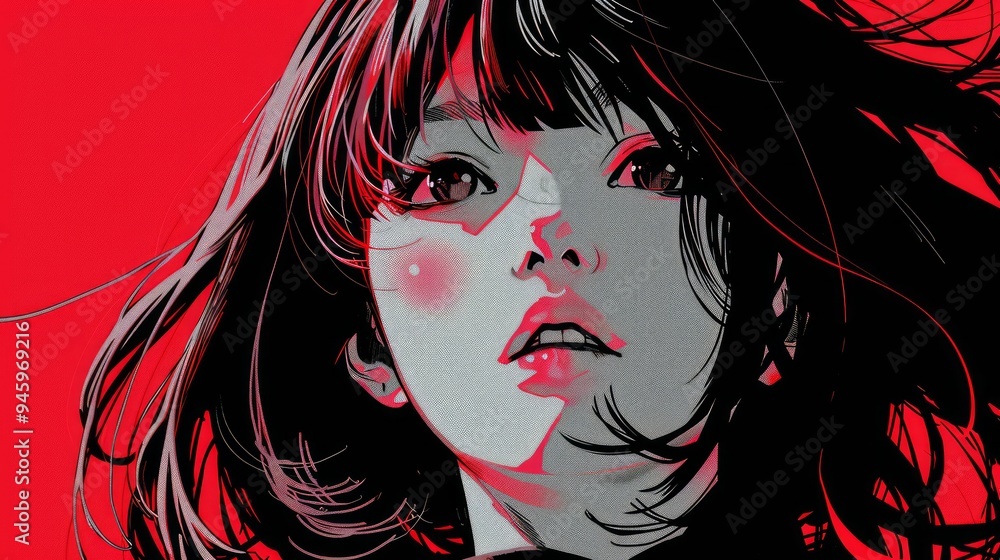 Beautiful girl. A manga-style illustration Beautiful girl. A manga-style illustration
