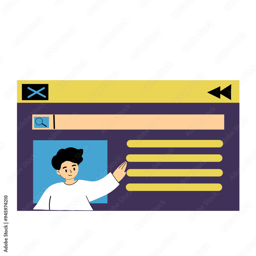 Computer UI/UX web design vector illustration Computer UI/UX web design vector illustration