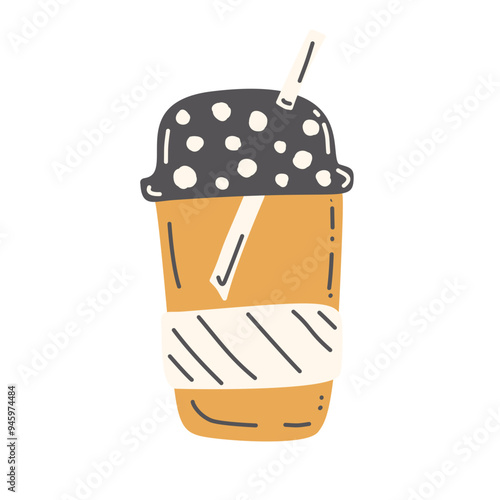 Coffee milk tea break illustration design art line images painting icons decoration 