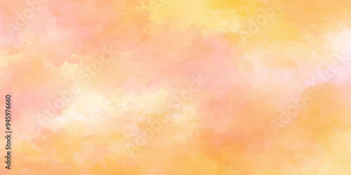 Abstract Yellow, Pink colored colorful watercolor background. Brush stroked painting. watercolor digital art painting. Artwork background.