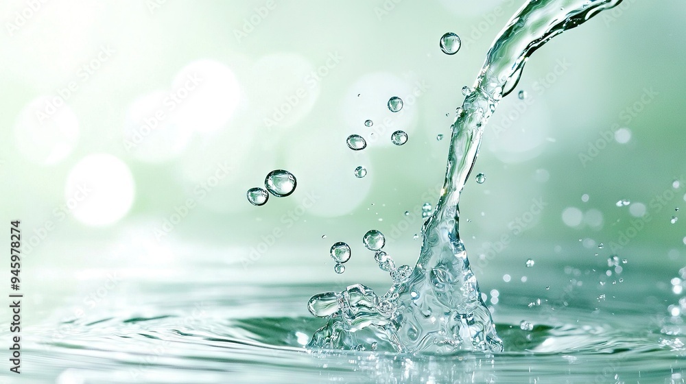 A close-up of water splashing from a faucet into a body of water on a sunny day A close-up of water splashing from a faucet into a body of water on a sunny day
