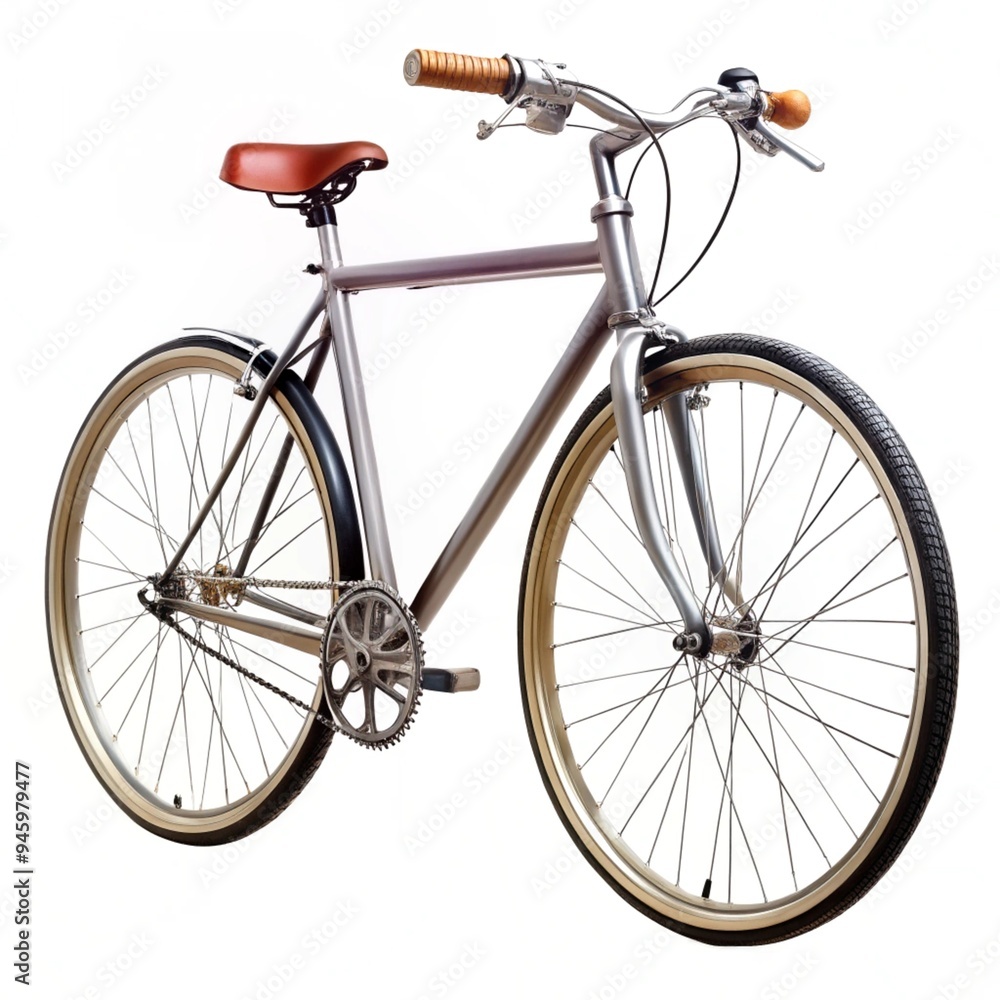 Fototapeta premium bicycle isolated on white background
