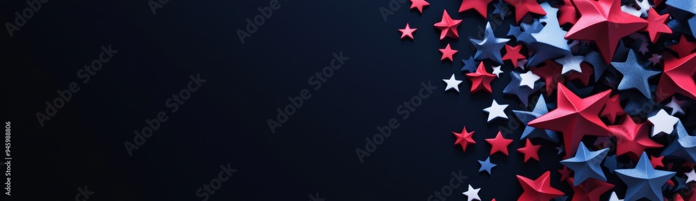 Various colors with stars on a red, white, and blue background Stock Image Various colors with stars on a red, white, and blue background Stock Image
