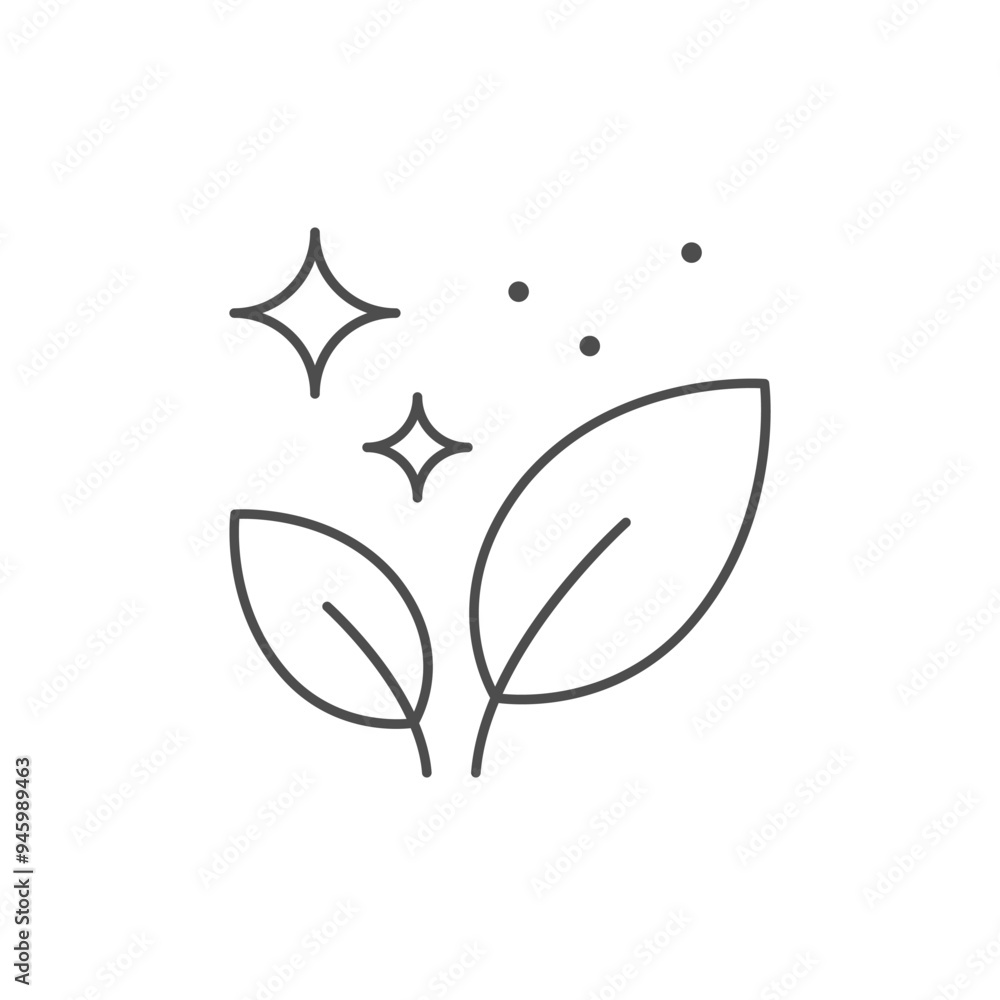 Eco concept line outline icon Eco concept line outline icon