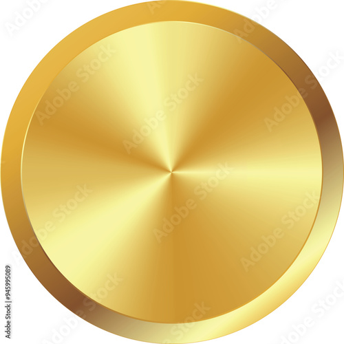 Golden Metal Button, circular metal button, Stainless steel texture, Golden grading texture metal, Golden button round circle
