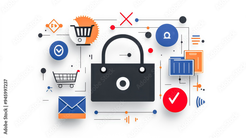 Modern E-Commerce Icons A Creative Collection of Vibrant Shopping Designs Perfect for Representing Digital Marketing Online Retail and Consumer Engagement in the E-Commerce Industry Modern E-Commerce Icons A Creative Collection of Vibrant Shopping Designs Perfect for Representing Digital Marketing Online Retail and Consumer Engagement in the E-Commerce Industry