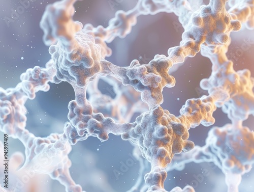 Calcium Molecule Visualization Illustrating the Strength and Structure of Bone