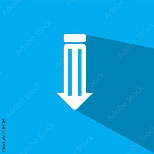 Down arrow vector icon . scroll  vector illustration sign collection. EPS 10/AI