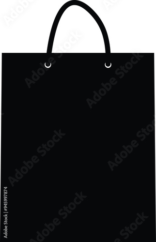 Carry Bag Black, Black bag, paper bag, shopping carry bag