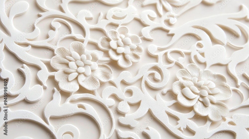 A pattern of delicate lace and filigree, creating an ornate, intricate design