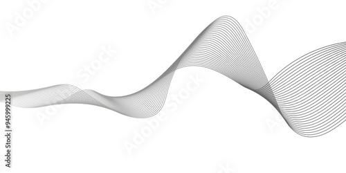 Dynamic sound flowing motion curve lines. Digital future technology concept. Abstract technology particles lines mesh background. Technology modern business waves line banner background. 