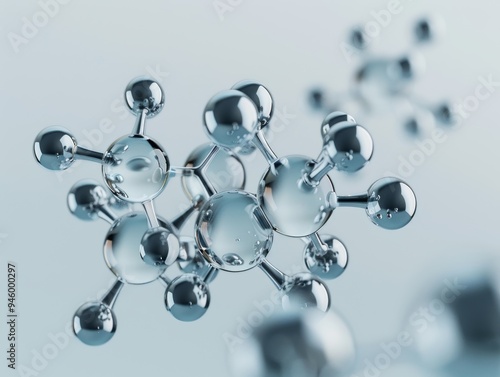 High-Definition Visualization of Zinc Molecule, Illustrating its Essential Role in Health and Wellness