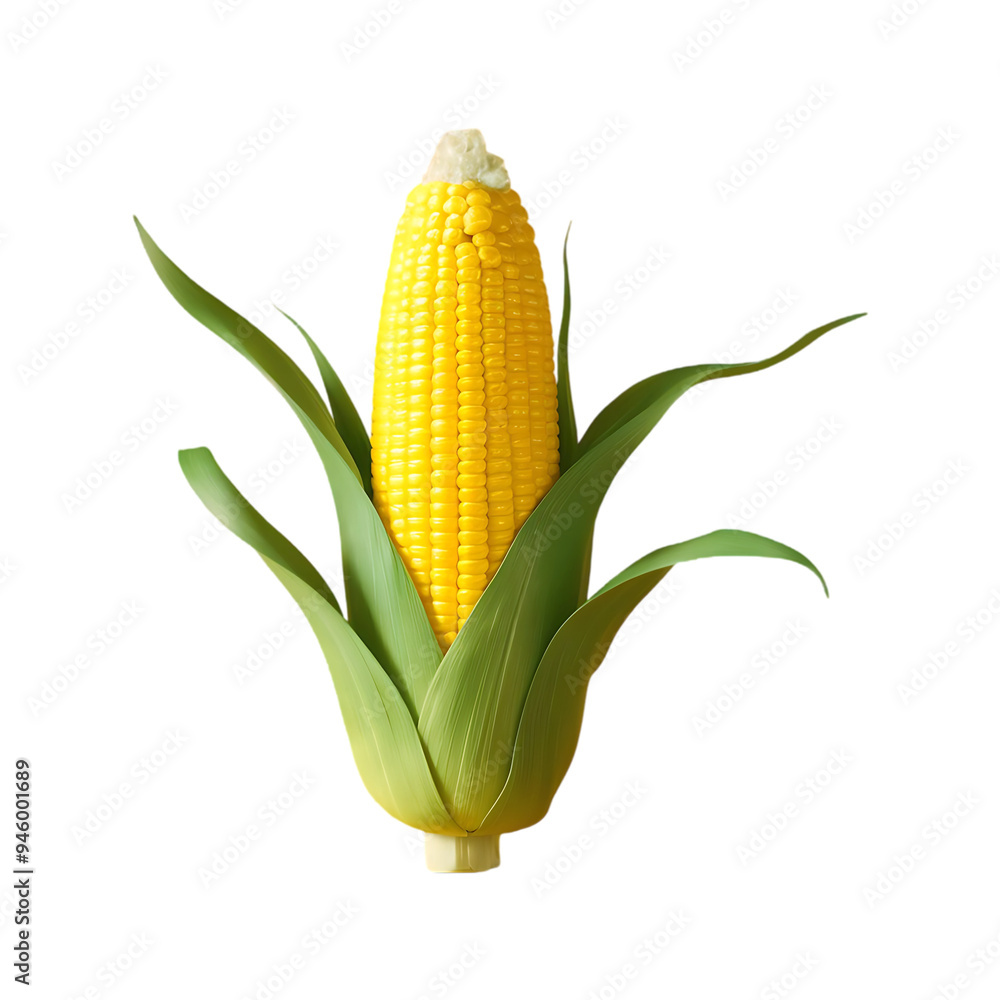 Fresh raw corn isolated on a transparent background by AI generative Fresh raw corn isolated on a transparent background by AI generative
