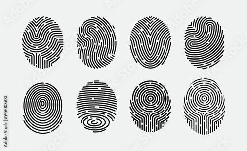 Fingerprints Icons Set