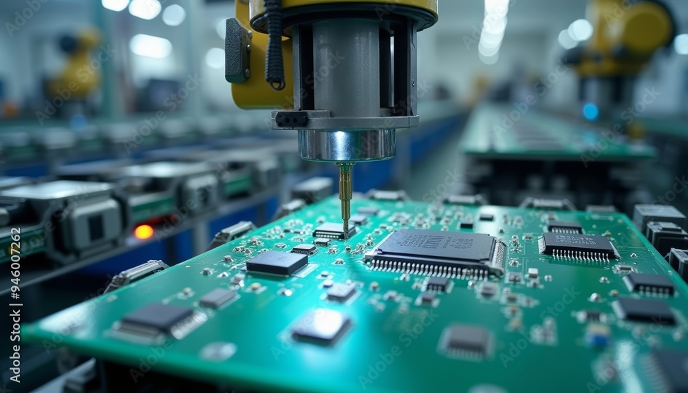 Hightech precision manufacturing in action Hightech precision manufacturing in action