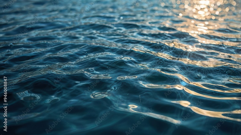 Blaue Wasserwellen Im Ozean Blaue Wasserwellen Im Ozean