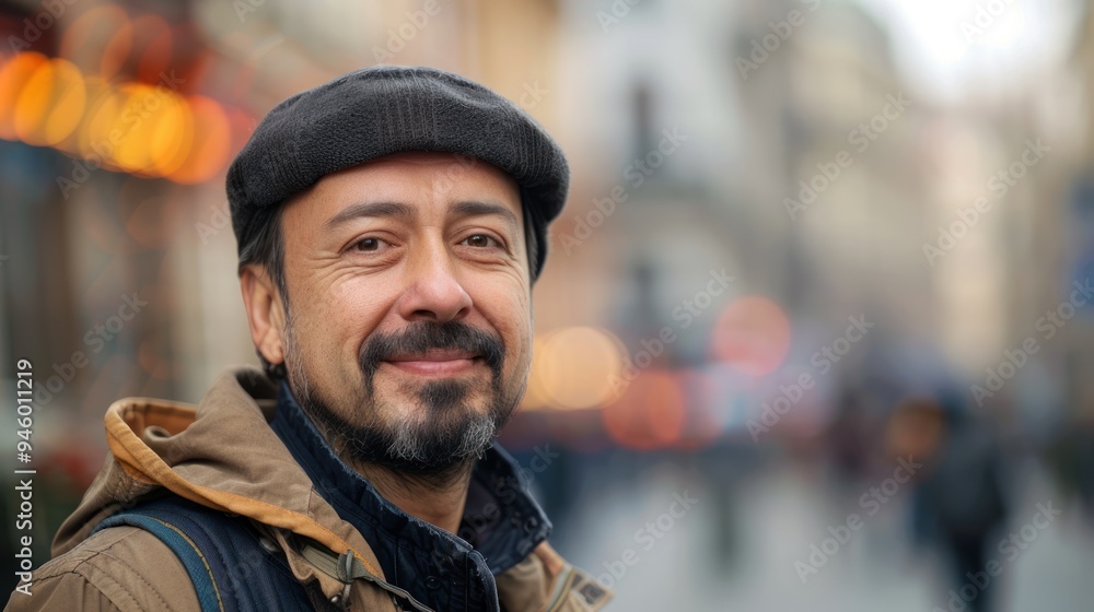 A portrait with a person in sharp focus and a blurred background A portrait with a person in sharp focus and a blurred background