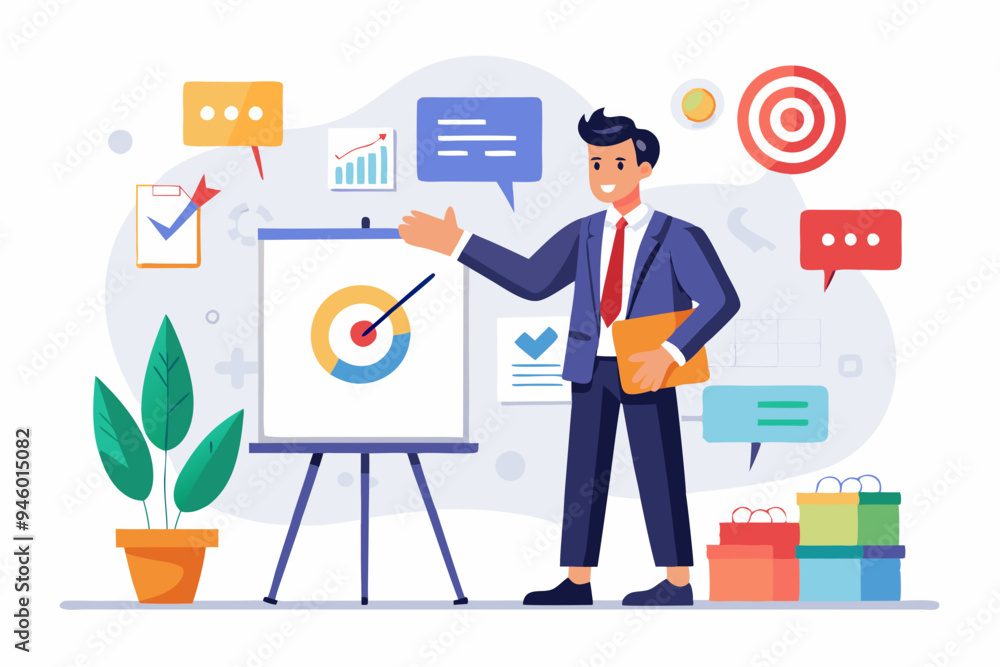 Business strategy planning, marketing tactic or winning strategy to achieve target, project blocker and solution to be success concept, smart businessman presenting business strategy on whiteboard
Business strategy planning, marketing tactic or winning strategy to achieve target, project blocker and solution to be success concept, smart businessman presenting business strategy on whiteboard