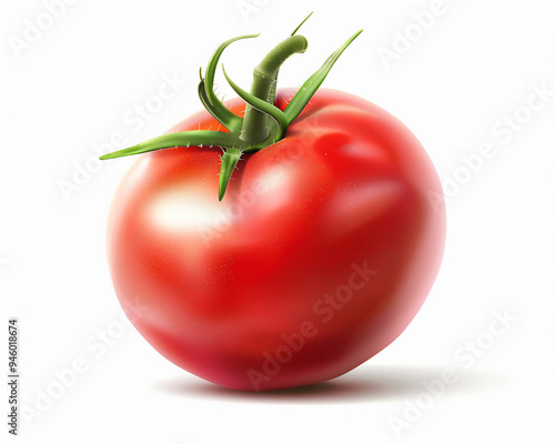 Wallpaper Mural Tomato in close up isolated on white background, version 4 Torontodigital.ca