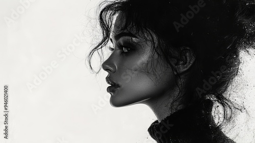 silhouette portrait of woman