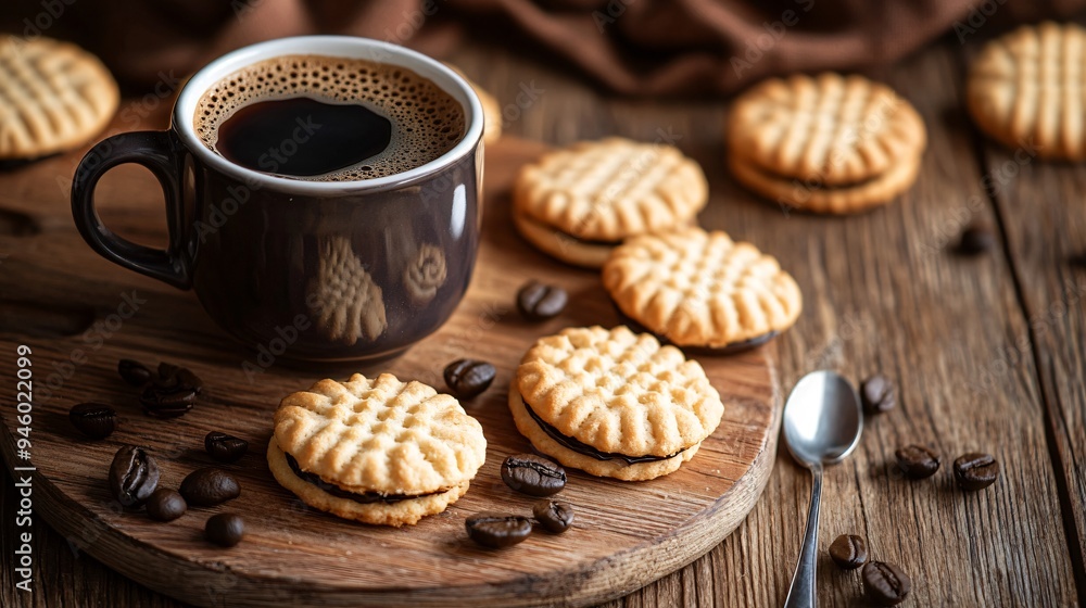 Delicious Edible Biscuit Cups with Coffee Spoon and Boa Delicious Edible Biscuit Cups with Coffee Spoon and Boa