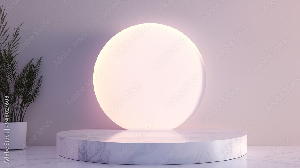 Empty minimalistic luxury retro room with empty glowing stage podium glowing place for product placement and design - best place for cosmetics products mock up with soft light and shadows Empty minimalistic luxury retro room with empty glowing stage podium glowing place for product placement and design - best place for cosmetics products mock up with soft light and shadows