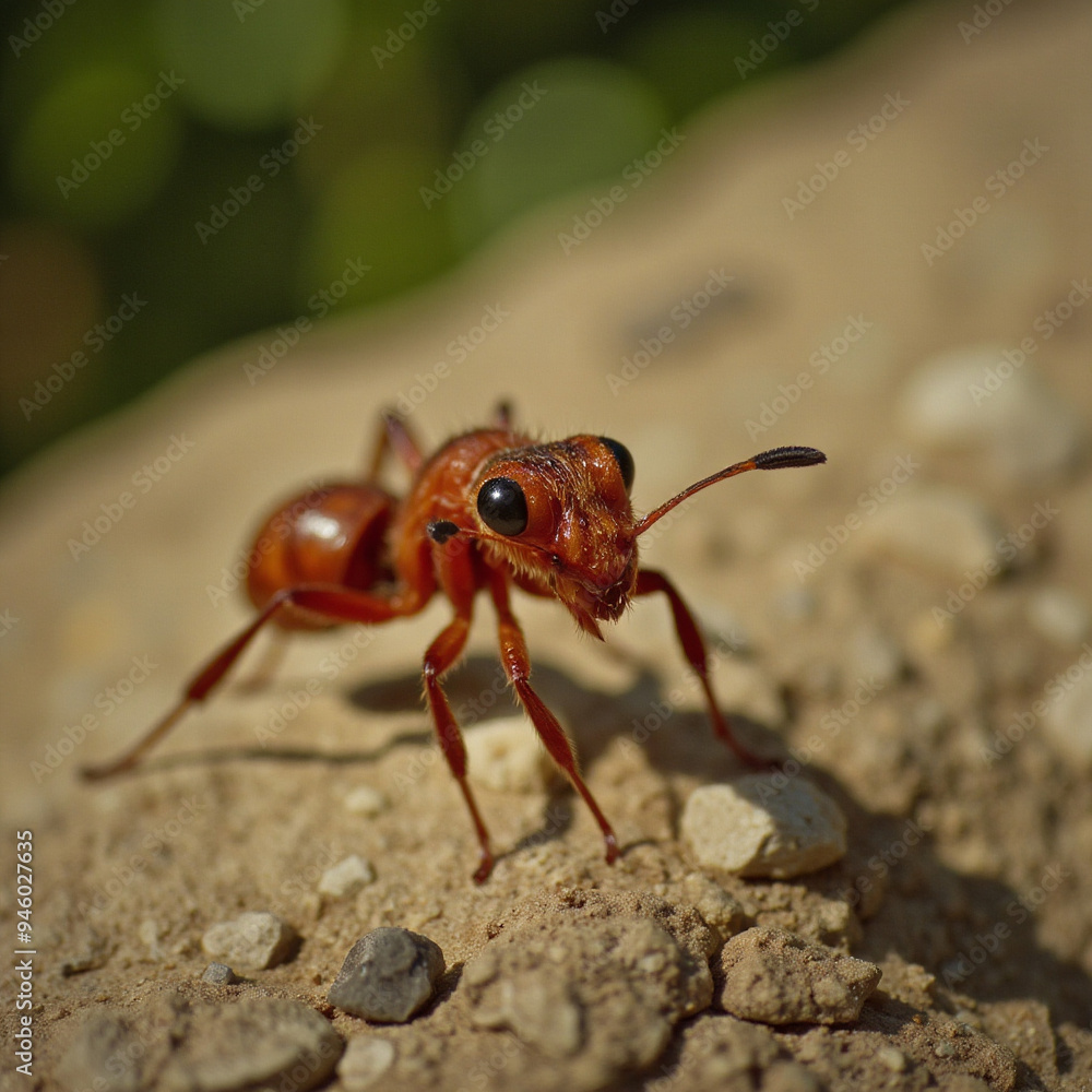 red ant on the ground red ant on the ground