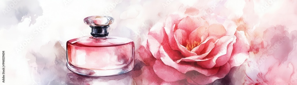 Musk fragrance, rich and inviting, watercolor style Musk fragrance, rich and inviting, watercolor style