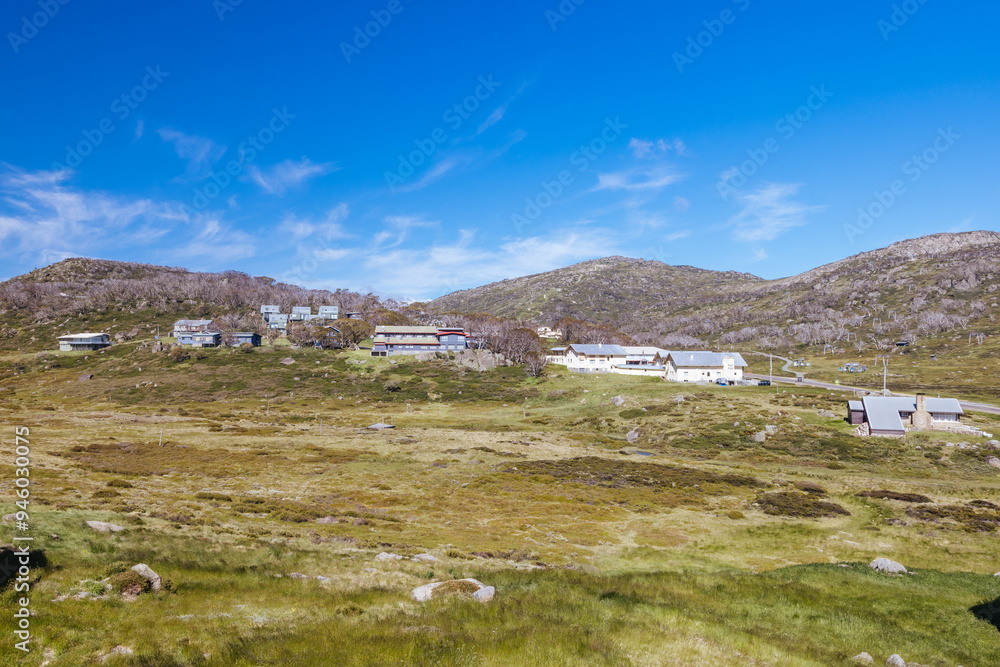 Naklejka premium Perisher Village During Summer in Australia