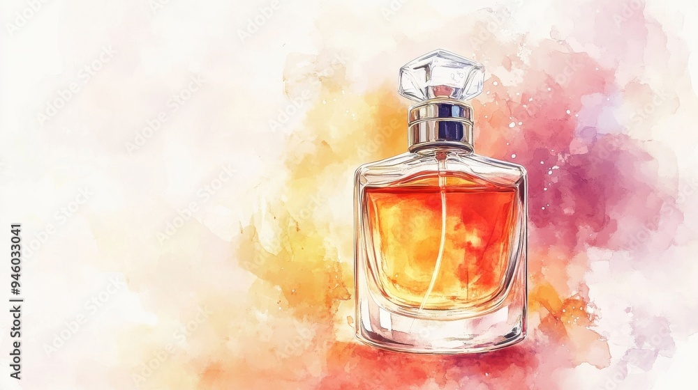 Musk fragrance, luxurious and warm, watercolor style Musk fragrance, luxurious and warm, watercolor style