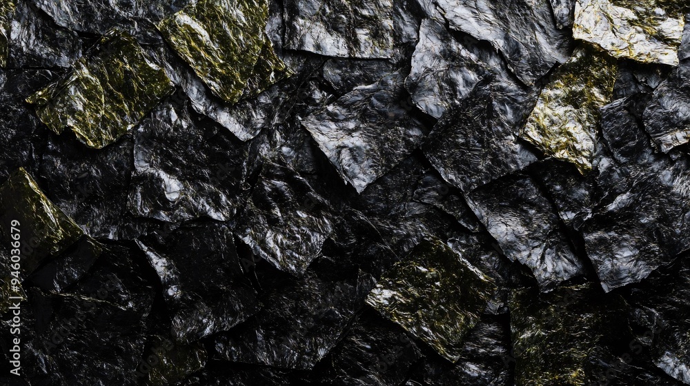 Dry Nori Sheets Background Top View Dry Nori Sheets Background Top View
