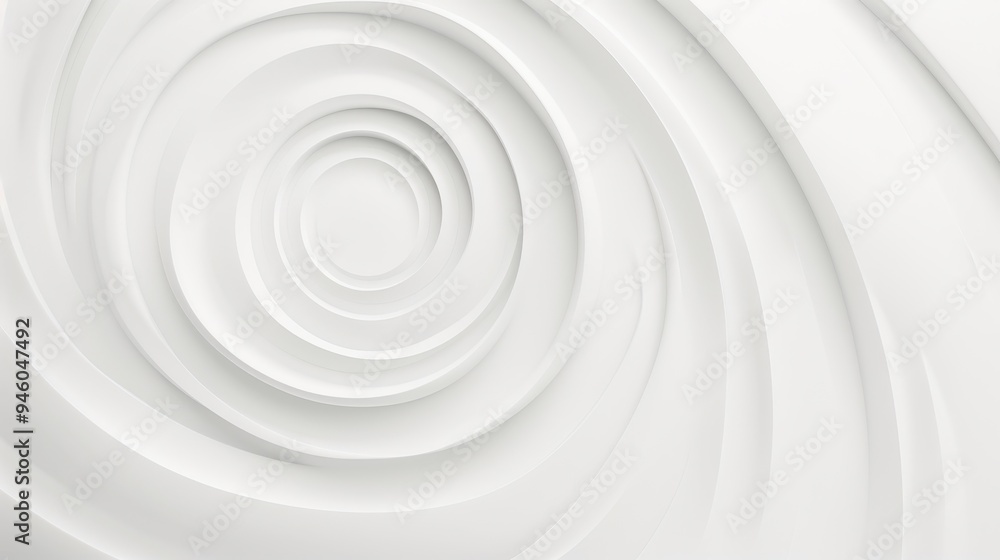 Abstract white background featuring textured layers and intricate swirling circles, creating a visually engaging and contemporary design element perfect for artistic projects.