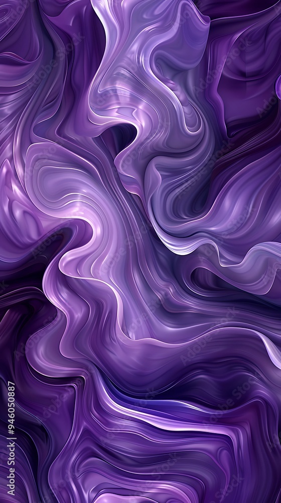 Fototapeta premium Orchid purple abstract pattern with swirling shapes and soft transitions, offering a soothing and serene visual experience.