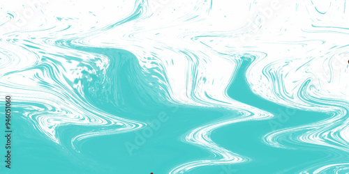Abstract background of colorful liquid liner. Abstract texture of liquid acrylic. Macro mineral stone malachite on a white background