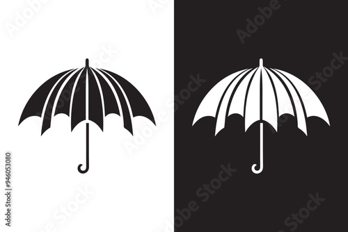 Umbrella Icon silhouette Illustration Design