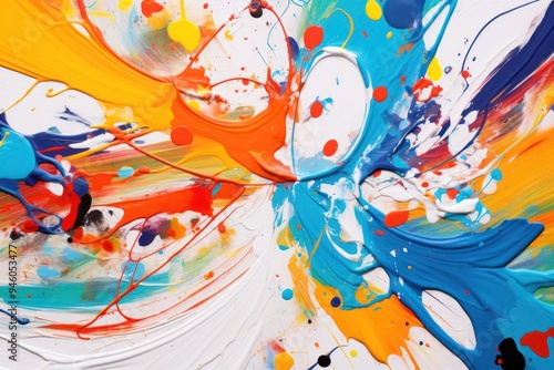 Vibrant abstract paint splashes