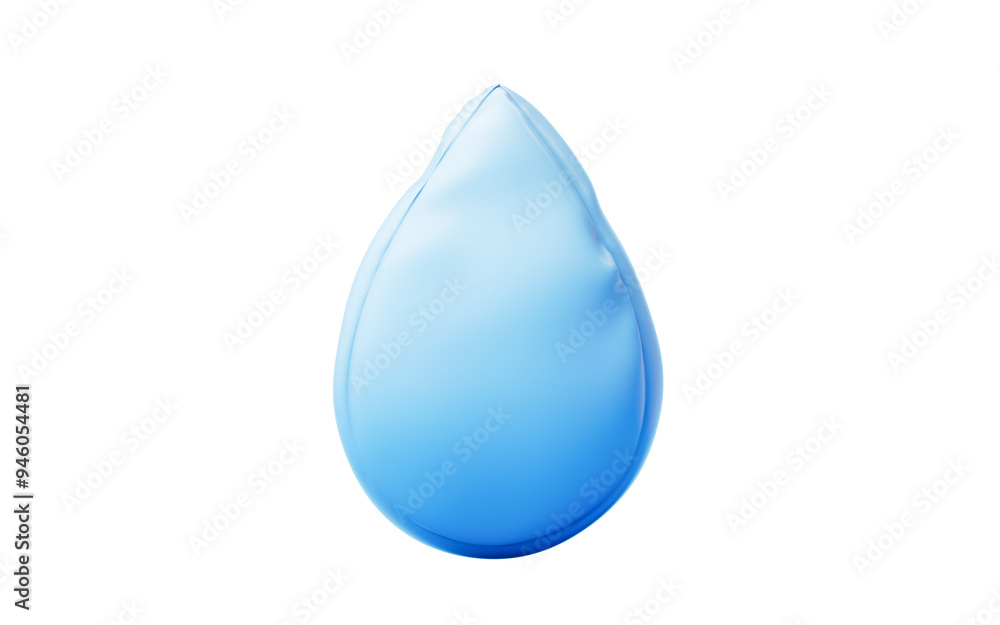 Inflatable soft water drop balloon, 3d rendering. Inflatable soft water drop balloon, 3d rendering.